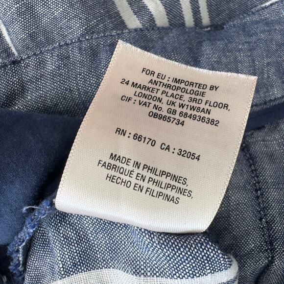 Anthropologie Beachy Linen Wide Leg Pants Size 4 - Picture 10 of 11